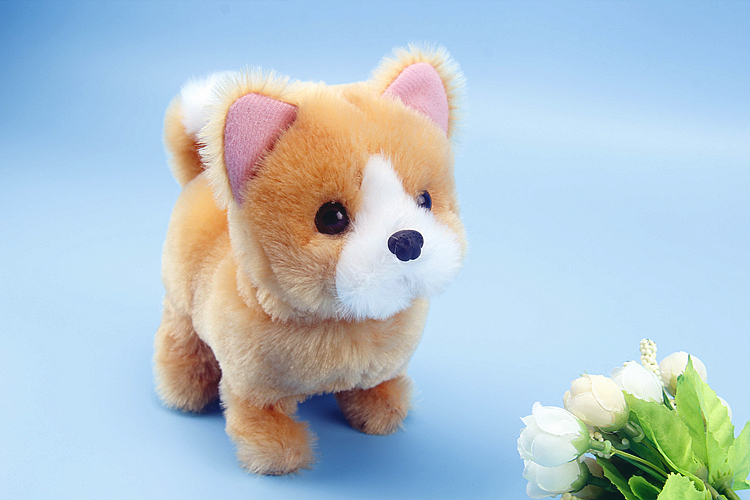 dzq电动毛绒玩具狗狗儿童仿真宠物玩偶小狗会叫会走路会倒退