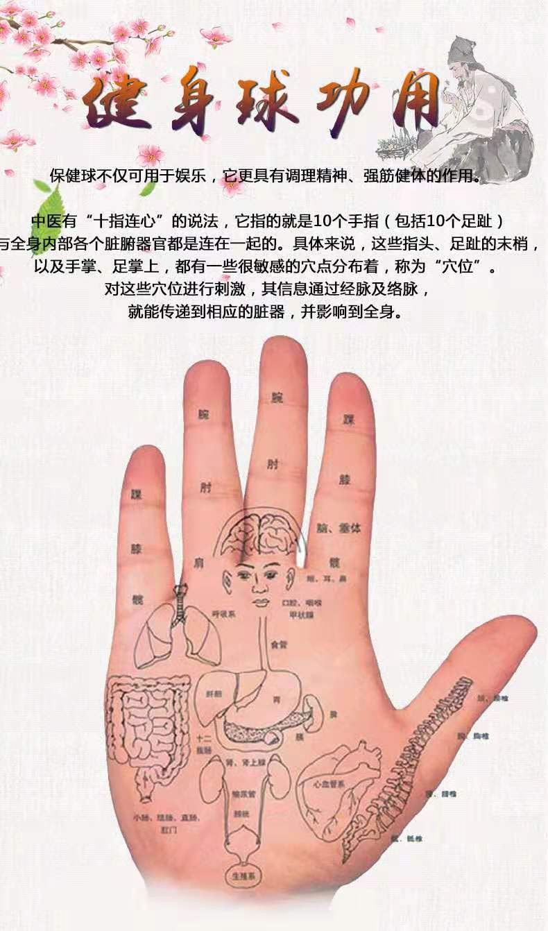 金丝海柳健身球手握按摩球保健球转握康复球玉石球锻炼手指保健球蜜蜡