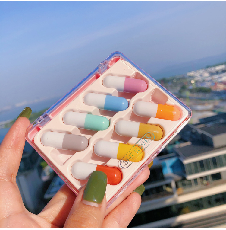 李佳琦推荐mini胶囊口红8支套装药丸唇膏旅行便捷礼盒装网红学生