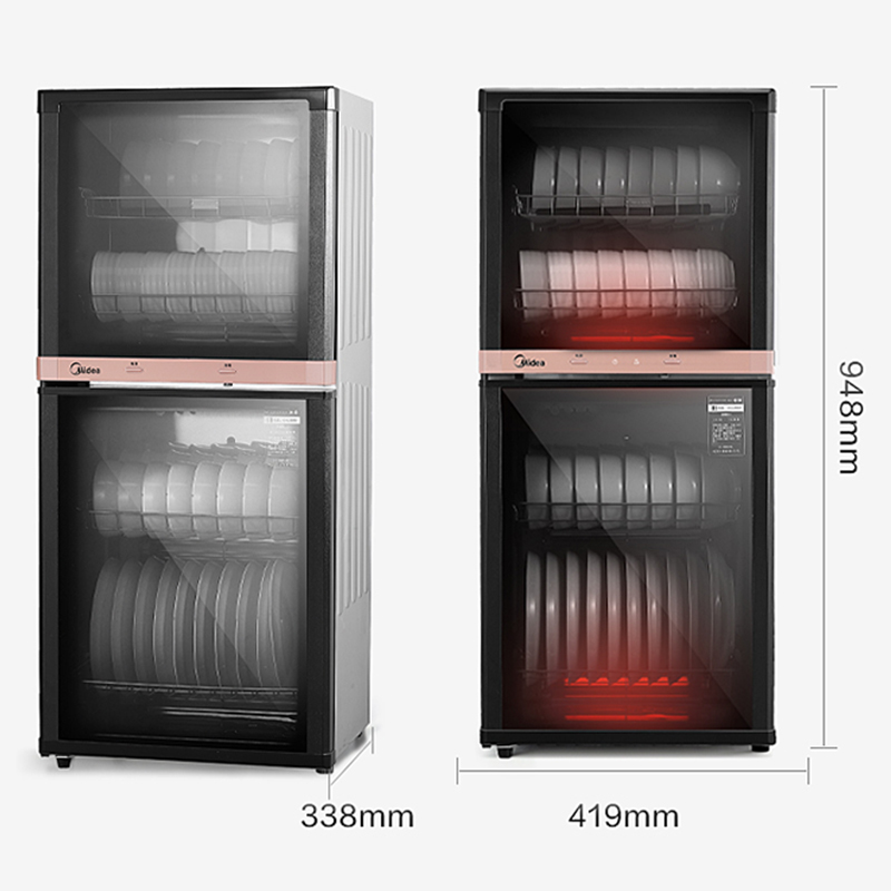 美的立式消毒柜家用厨房小型台式迷你消毒碗柜双门烘干商用柜