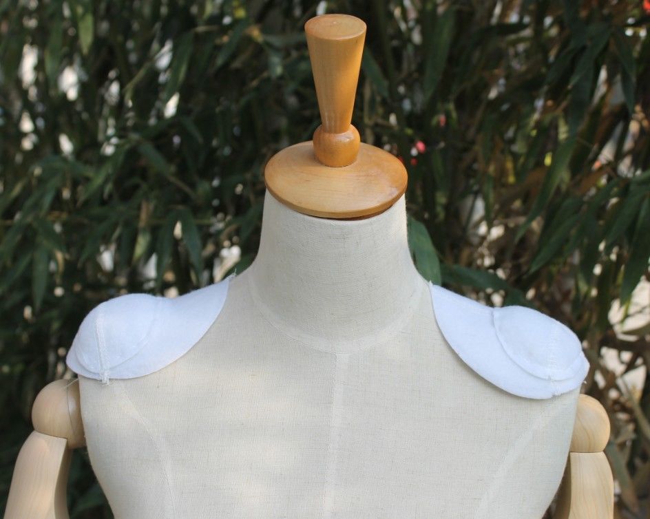 龟背圆形垫肩圆肩大衣肩垫女士西装外套肩棉肩衬托肩溜肩塌肩美肩白色