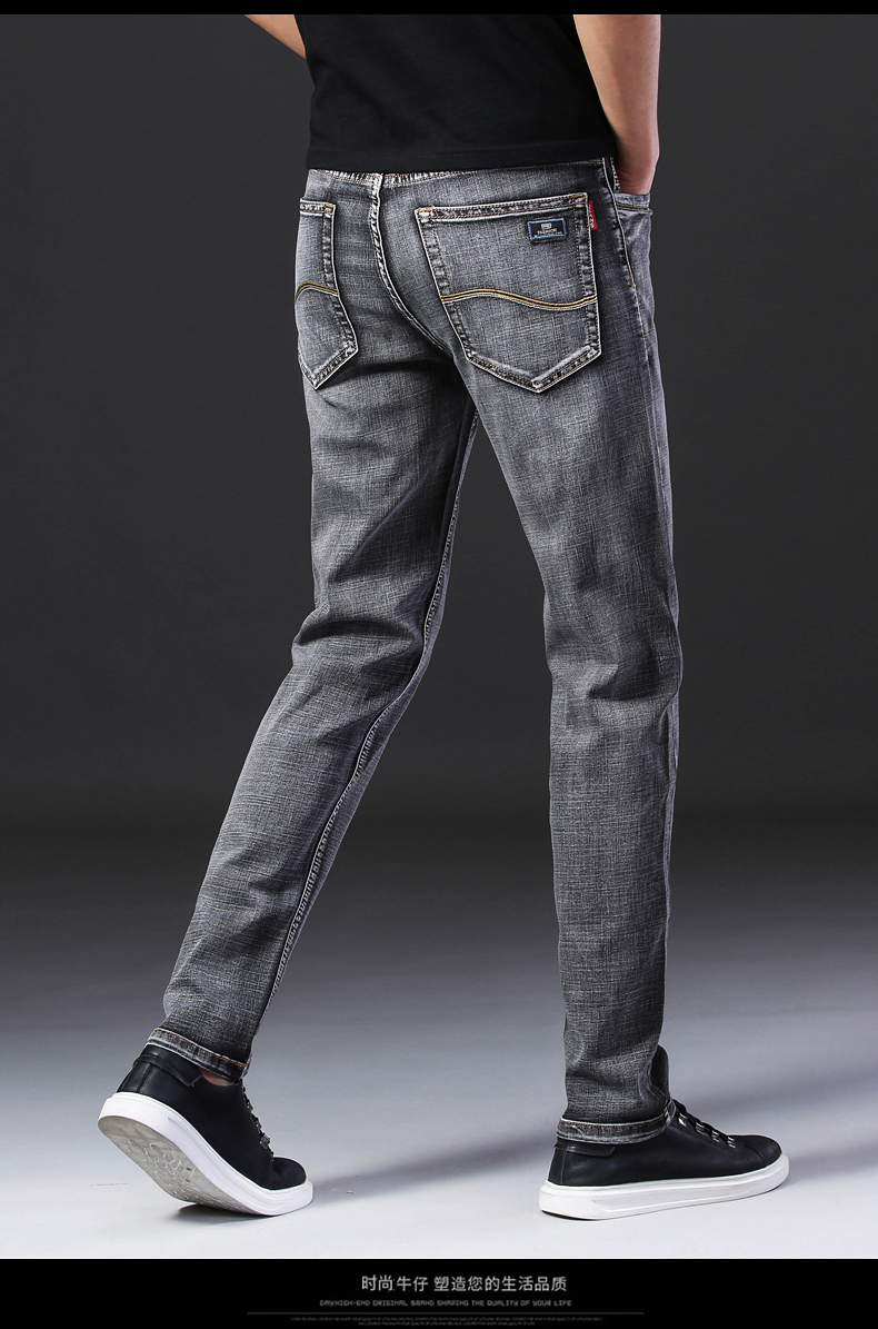 美国苹果男士弹力牛仔裤简约直筒修身长裤舒适男裤199100