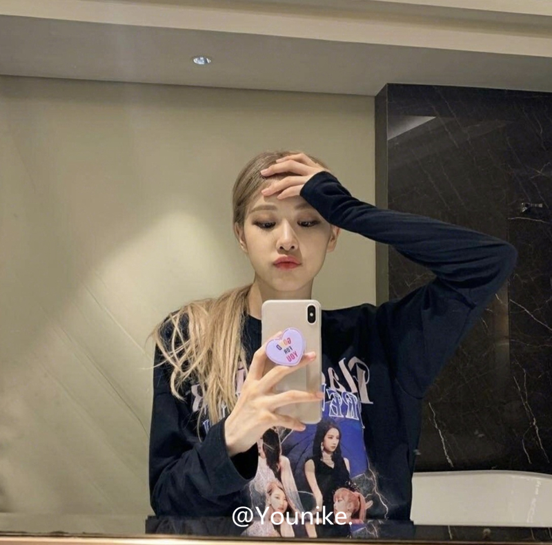 火豹rose朴彩英同款少女手机壳爱心紫色懒人追剧防摔可爱款手机支架