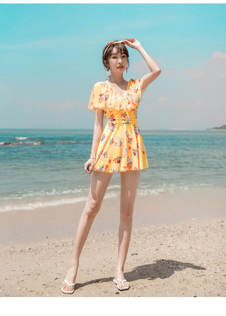 女士泳衣1265231652 温泉亲子泳衣女母女连体裙式平角裤可爱儿童游泳