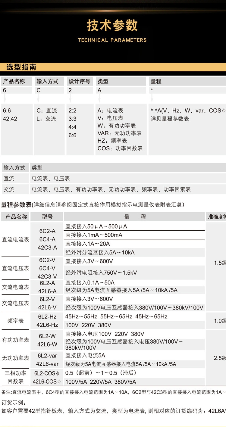 6l2电流表外形尺寸图图片