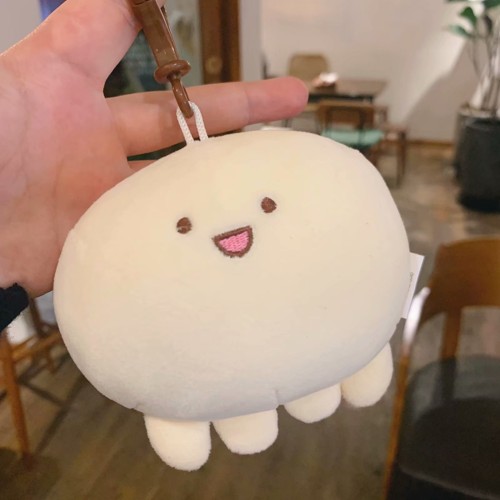 软萌糯米团子治愈系靠垫可爱毛绒玩具卡通抱枕公仔挂件女白团子小号