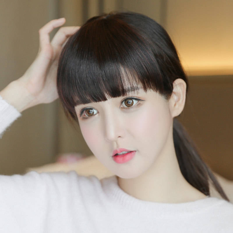 你那么美假发 齐刘海假发女一刀齐网红仿真发漫画平刘海自然无痕空气