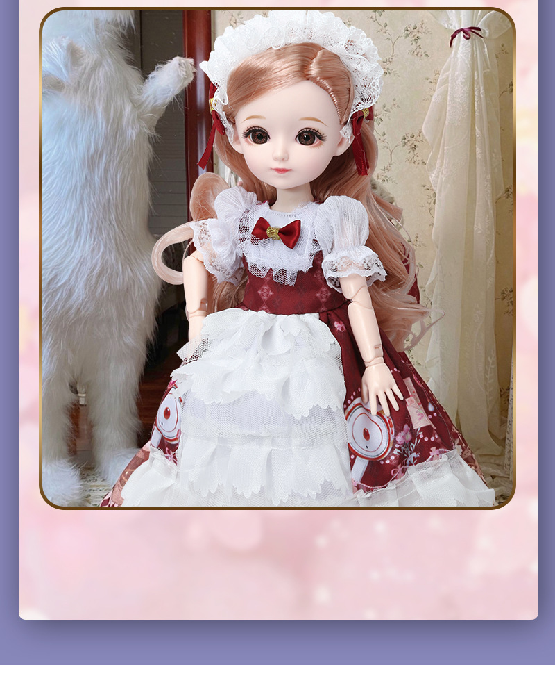 31cm灯光音乐洛丽塔洋娃娃公主bjd人偶礼品盒装女孩玩具