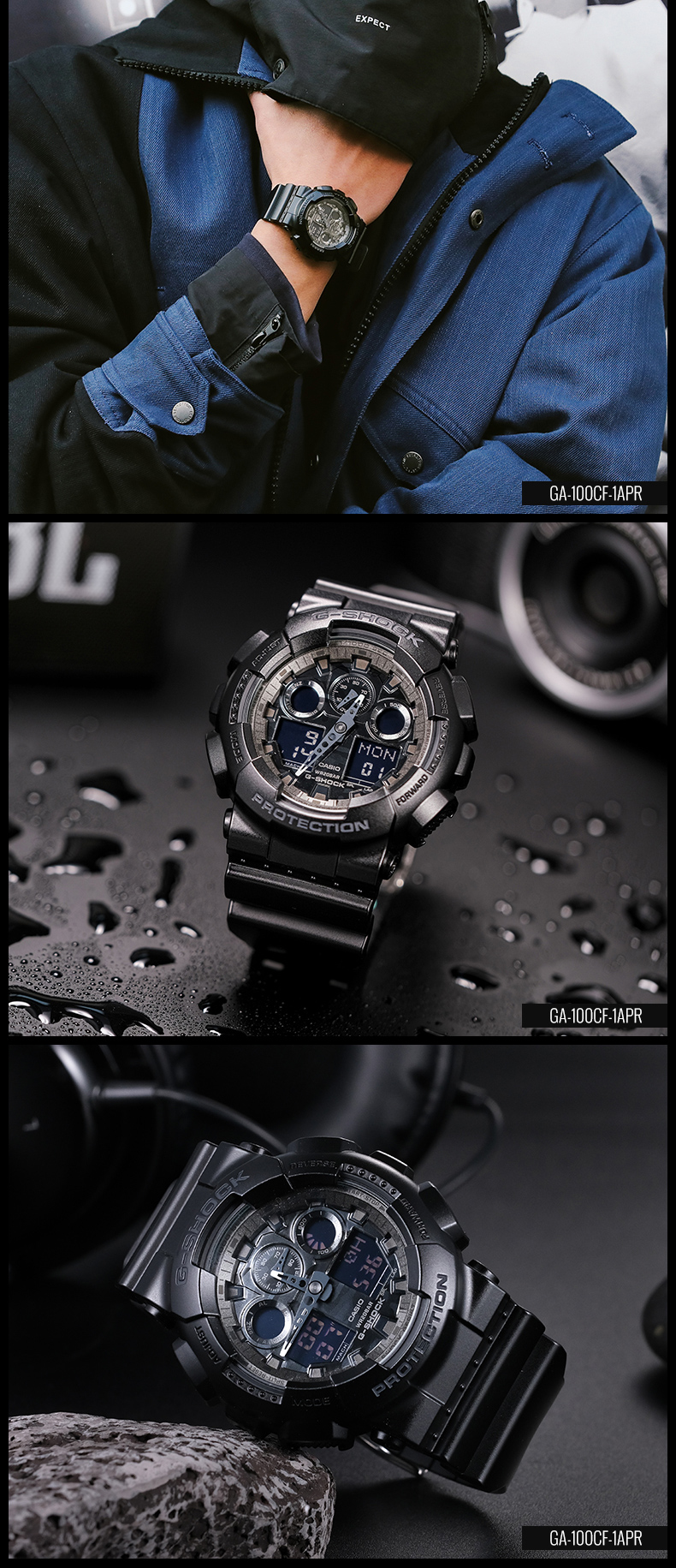 casio官方旗舰店拆弹专家黑武士手表男正品gshock限定黑暗之心运动