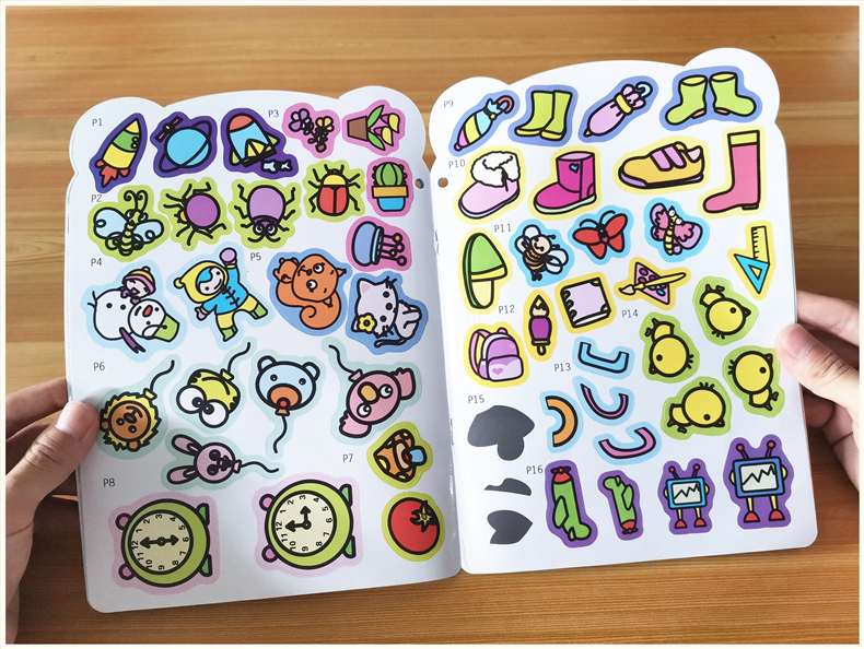 惠典正版宝宝贴纸书0123岁婴幼儿童益智早教启蒙动物水果卡通粘贴贴画