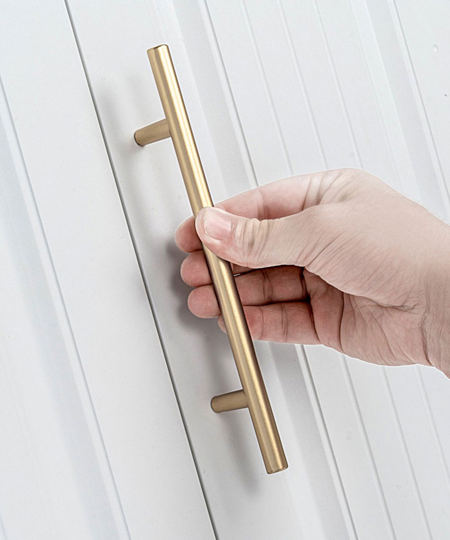 轻奢黑色柜门衣柜金色小拉手抽屉橱柜现代简约柜子家具五金暗把手