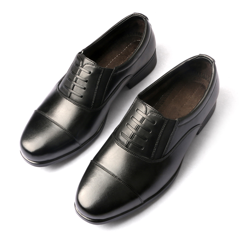 3515强人新款配发三接头士官加绒皮鞋真皮透气制式校尉军官皮鞋男商务