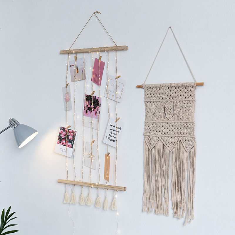 风装饰卧室照片墙挂件创意个性麻绳夹子韩式家居装饰品相片墙