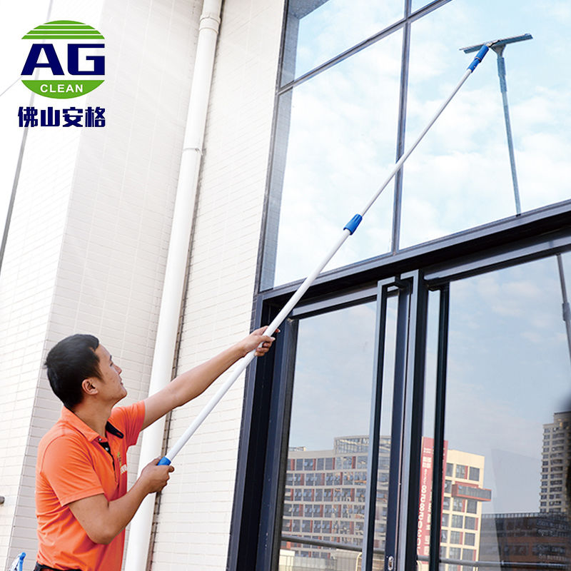 多功能加厚钛金伸缩杆高处外墙清洁擦玻璃地面保洁清洁工具加长杆12米