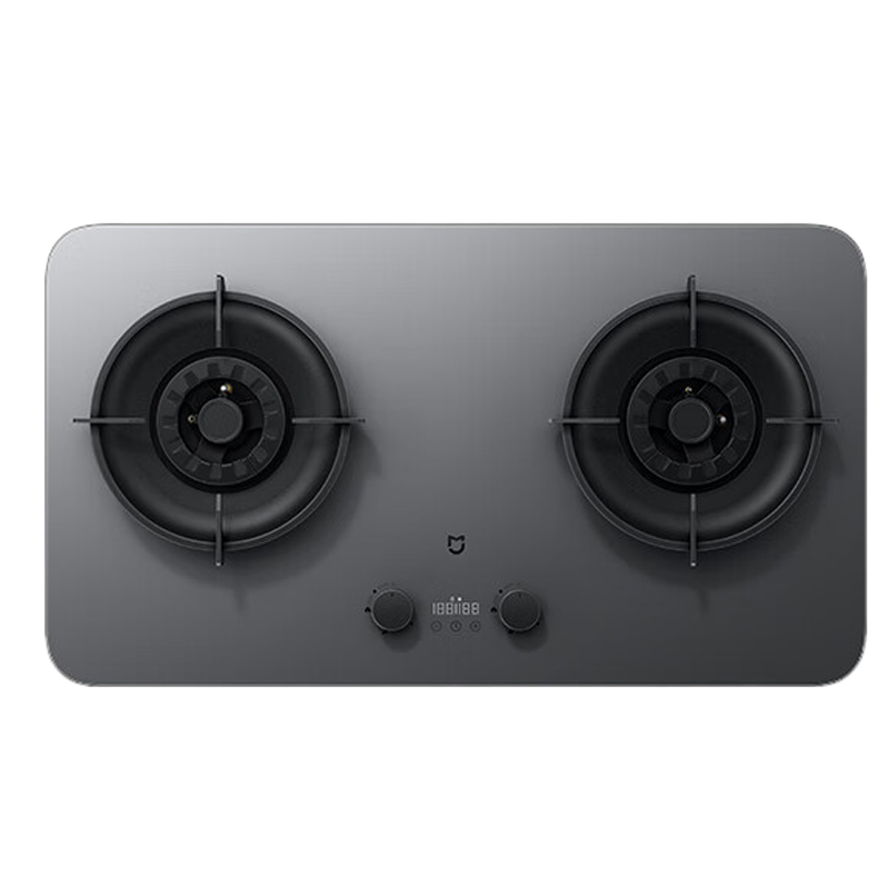 小米米家智能定时燃气灶5200W P1(天然气)家用双灶具5.2kW猛火 智能双边定时 底座可调节
