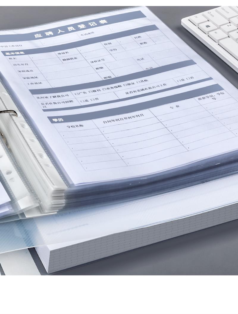 得力(deli)文件管理5712 5381 得力资料册a4活页收纳册透明插页袋画夹