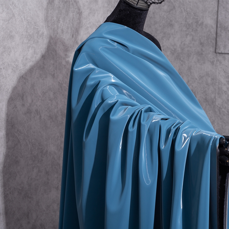 服装pu面料软皮仿皮加厚耐磨光泽镜面皮布料手工人造面料1米白色半米