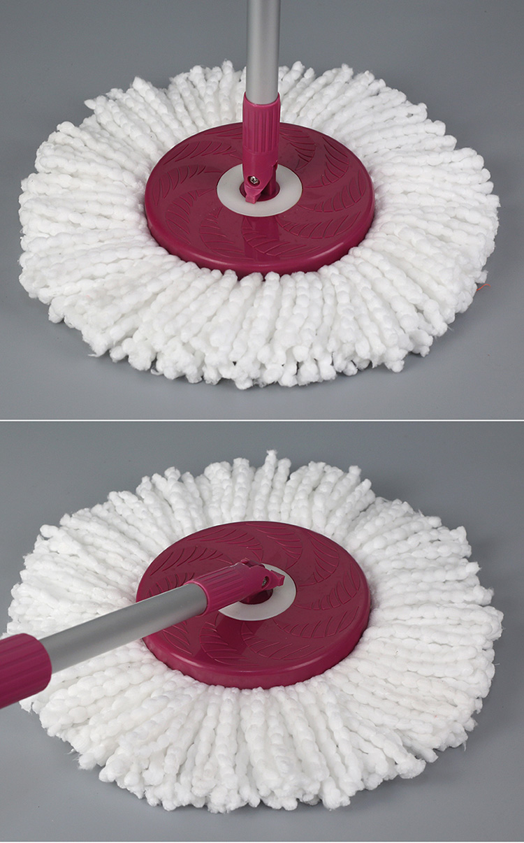 妙洁通用旋转拖把头替换装纯棉纱配件拖布头加厚吸水不毛