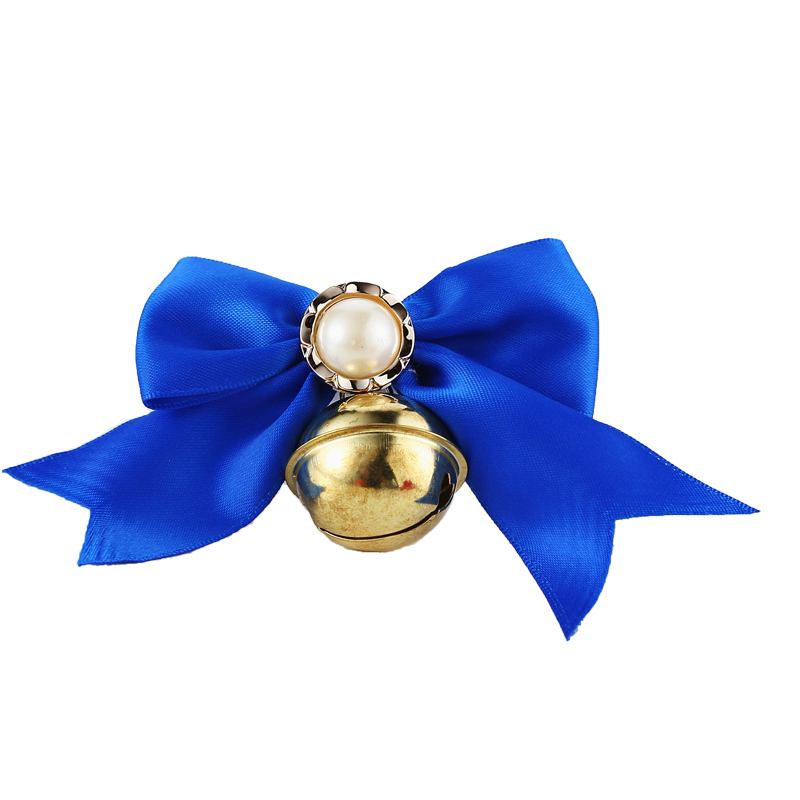 红蓝宠物铃铛项圈特大铃铛蝴蝶结领结猫咪项链狗脖套宠物饰品