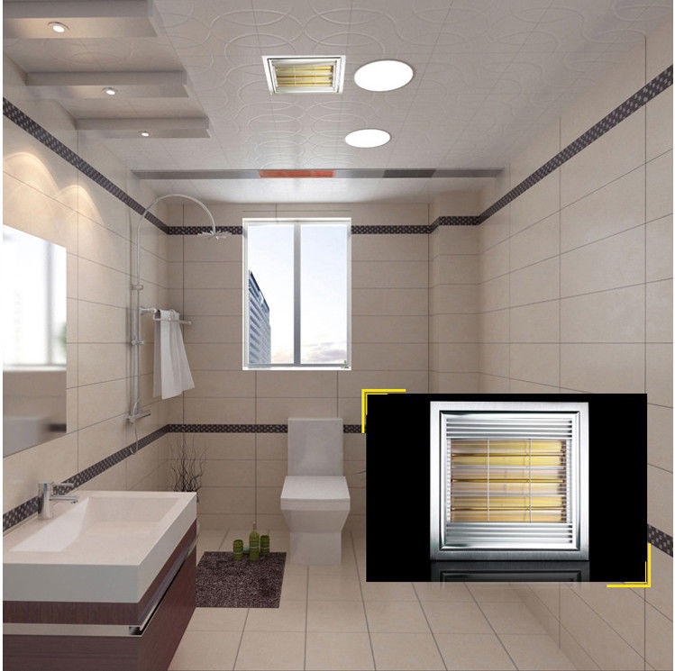 浴霸集成吊顶洗澡间卫生间黄金管碳纤维超薄浴霸灯取暖灯浴室30升级红