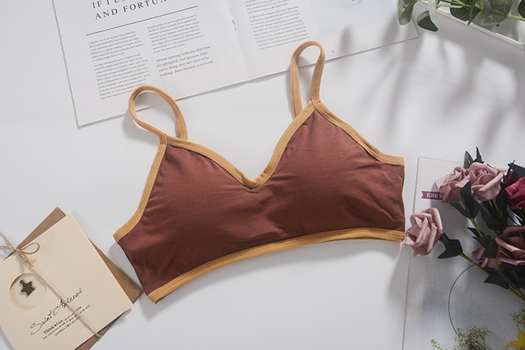 运动内女大胸显小聚拢学生高中少女无钢圈文胸薄款夏季裹胸抹胸