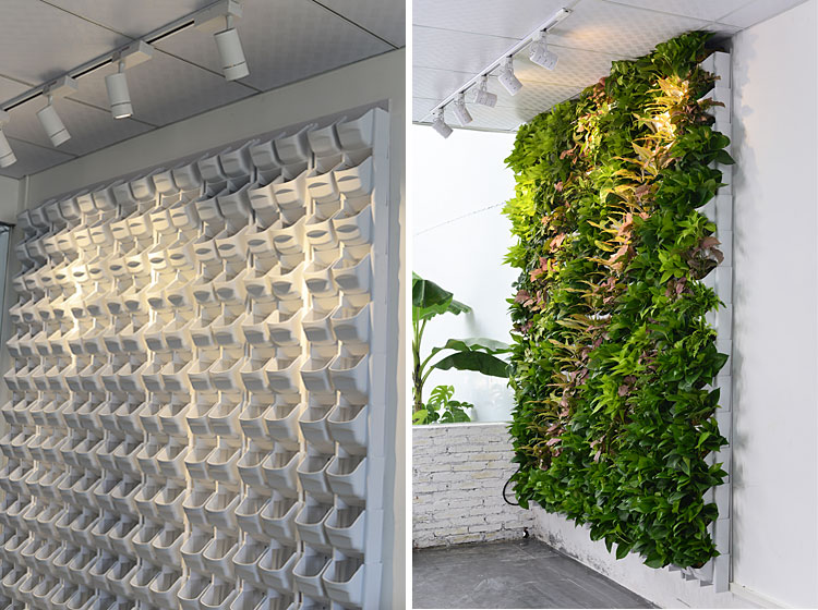 垂直绿化植物墙壁挂花盆塑料阳台室内外绿植墙面装饰悬挂花盆
