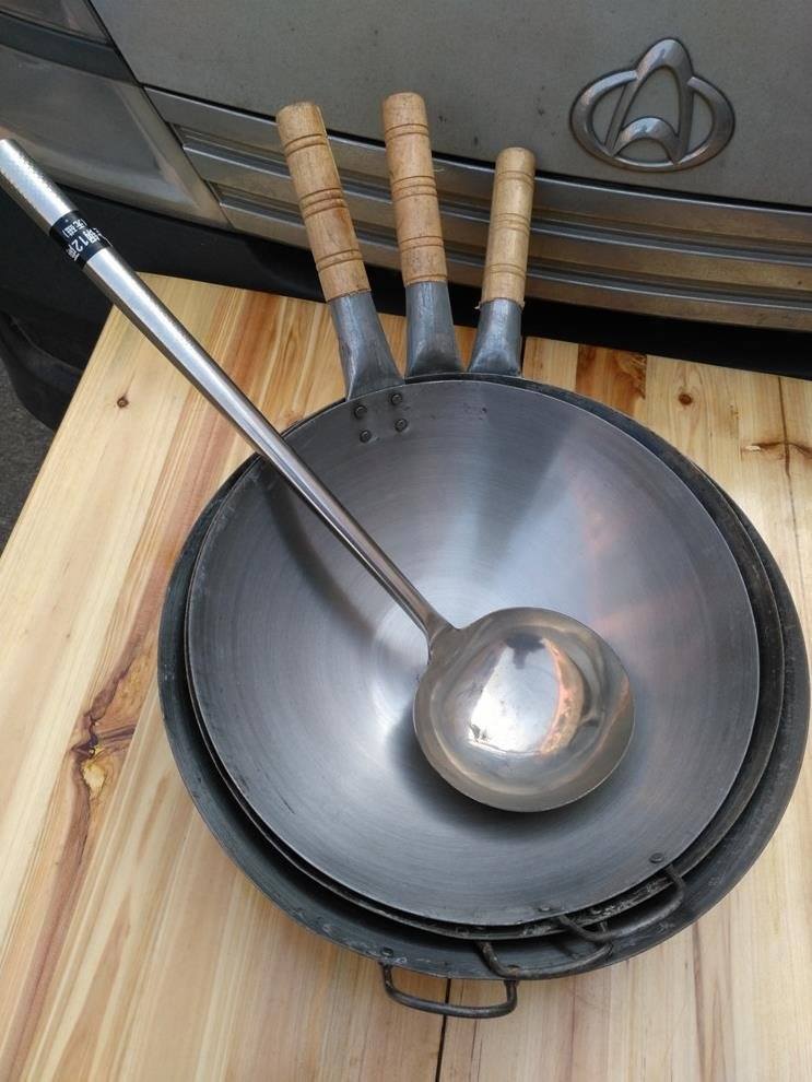 炒锅饭店厨师专用手柄大号轻便通用普通一体厨房酒店新式多功能 feng