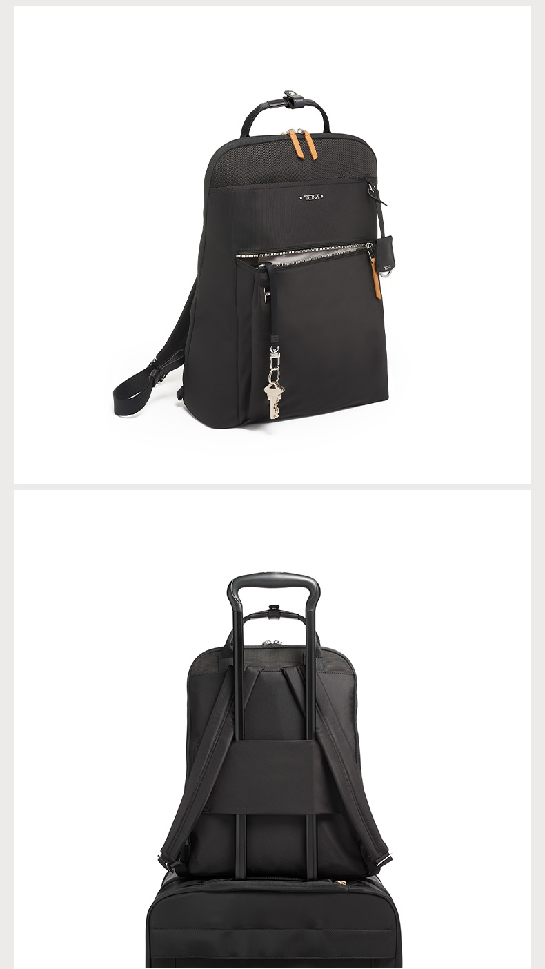 tumi途明voyageur系列纯色简约女士双肩背包黑色0196450d