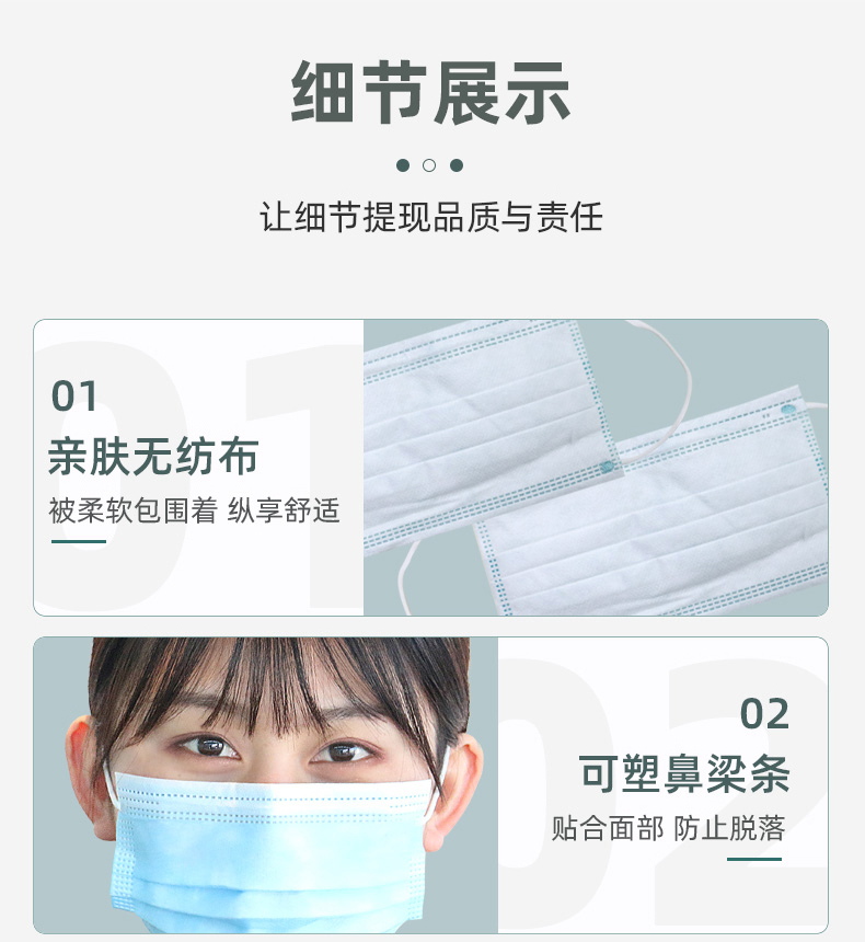 医用外科口罩医用口罩医用一次性口罩一次性口罩200片共20包