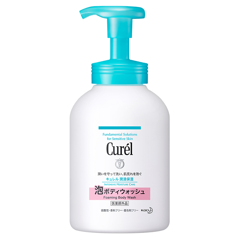 花王(kao)沐浴露 2瓶装|日本珂润 (curel )润浸保湿泡泡沐浴液 480ml