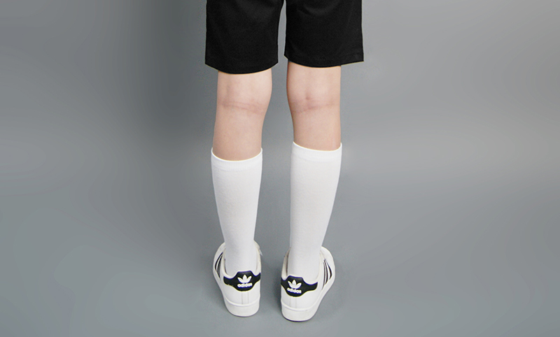 儿童白袜子学生中筒袜纯棉足球袜男女童六一合唱演出高筒袜纯白色