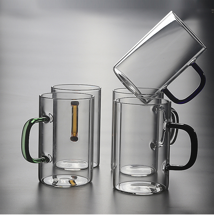 艺呈(yicheng)家居器皿 艺呈加厚耐热玻璃杯牛奶杯简约直筒办公水杯