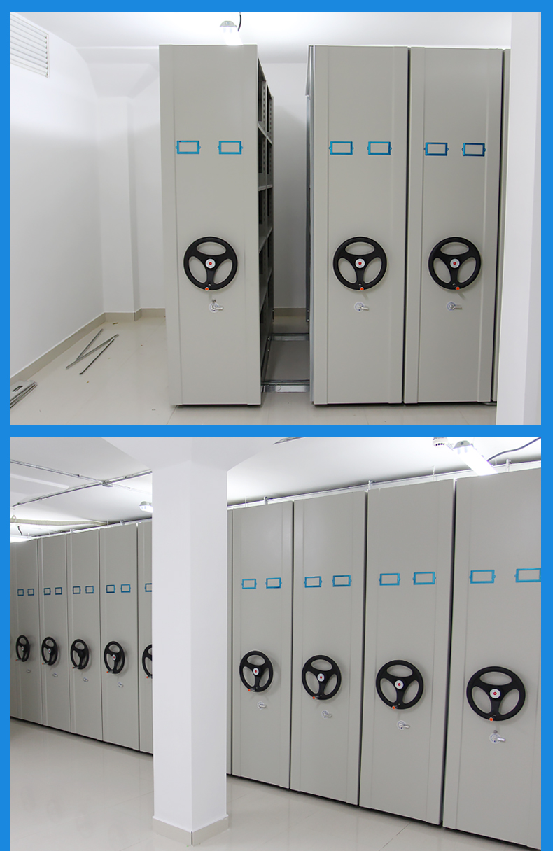 铁迪td-wjg004档案密集架手摇式移动档案柜文件资料架钢制轨道电动