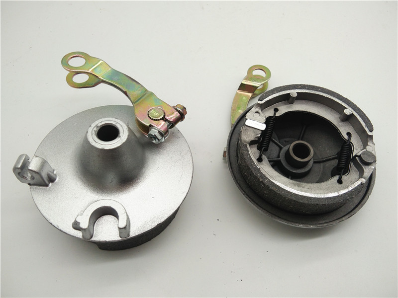 电动车前刹刹车块制动闸木兰tb50刹车皮80刹车鼓通用鼓闸总成平头前轮