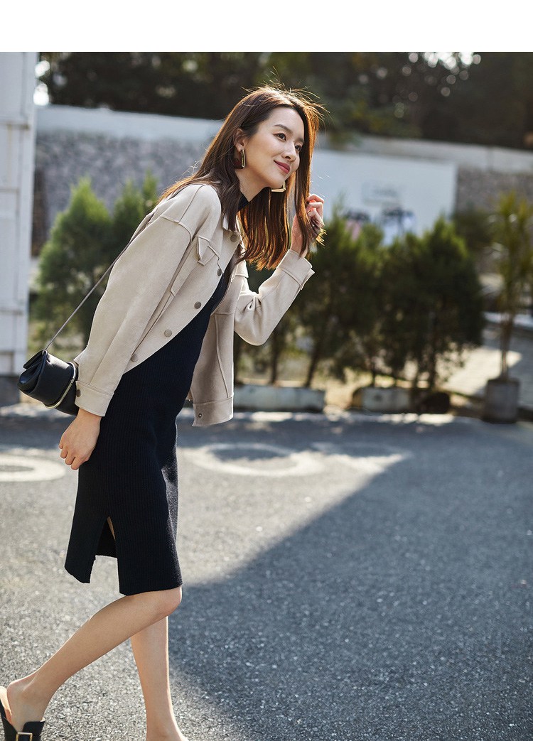 丝柏舍秋衣女外套2019韩版薄夹克宽松bf风休闲时尚s93b4422a