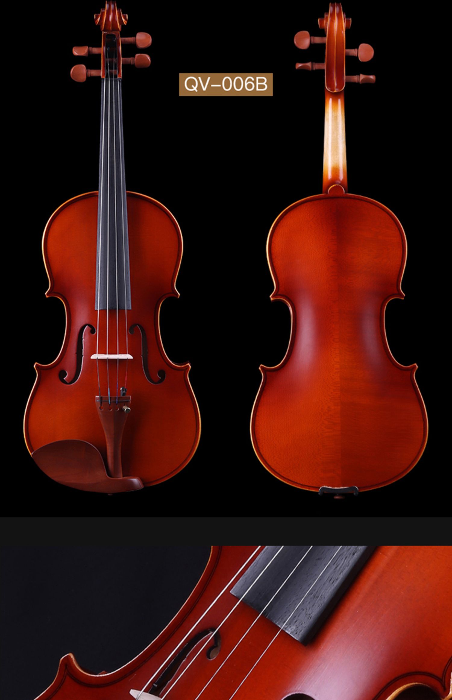 敬平(jing ping)弦乐器006b 小提琴初学者儿童入门练习实木手工琴专业
