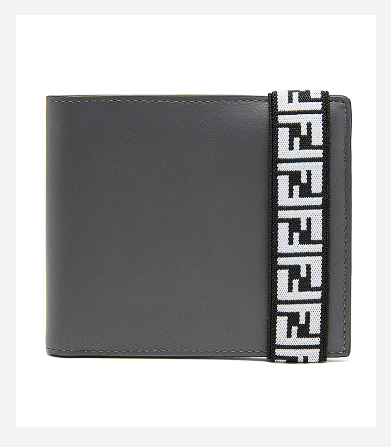 fendi芬迪男士双g印花牛皮钱夹钱包7m0266a8vc灰色tu