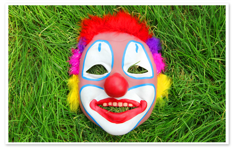 小丑面具 万圣节化妆舞会表演出用品道具恐怖乳胶搞怪搞笑鬼脸小丑