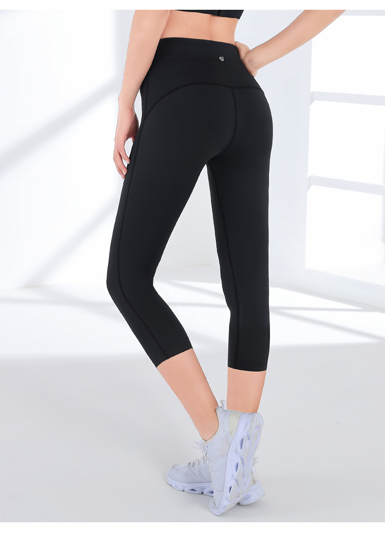 骆驼(camel)瑜伽服 骆驼camel瑜伽裤女九分裤薄款健身裤跑步紧身裤