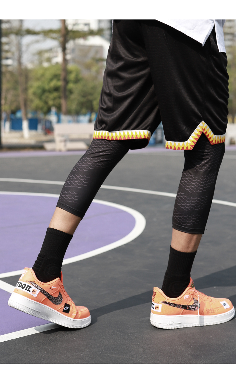 篮球紧身裤打底裤男七分训练裤压缩弹力运动裤透气跑步速干健身裤