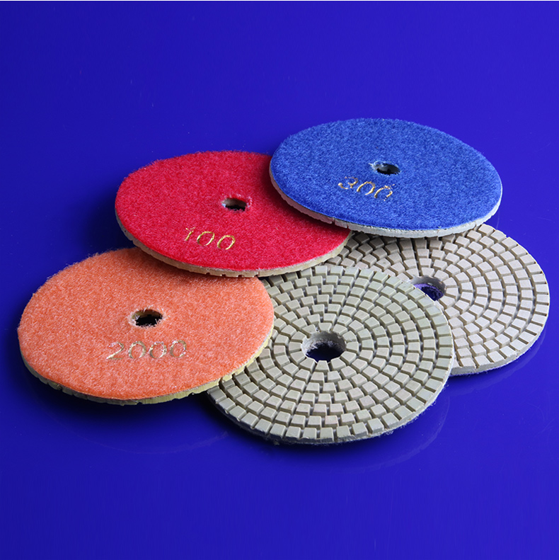 100mm金刚石水磨片软磨片4寸大理石磨片加厚石材打磨抛光片4寸水磨片