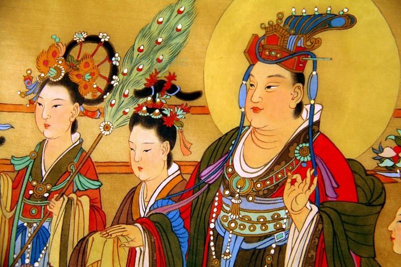 三希堂藏书任率英工笔重彩八十七神仙卷传统手工套印八十七神仙卷彩绘