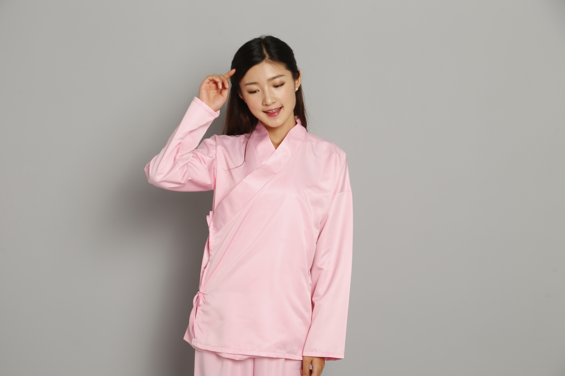 古装汉服中衣打底裤白色内衣寝衣睡衣男女襦裙贡缎套装里衣