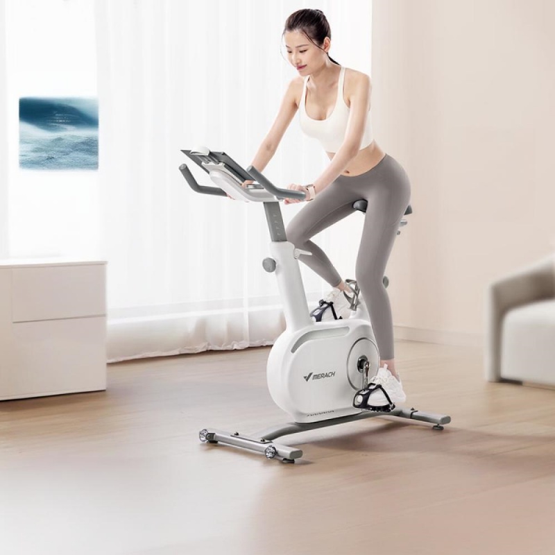 麦瑞克MERACH直立式磁控动感单车插电式设计最大承重100kg高效减脂燃脂神器