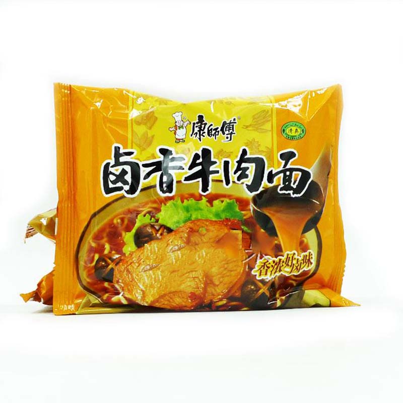 经典康师傅方便面卤香牛肉面袋装泡面整箱24袋