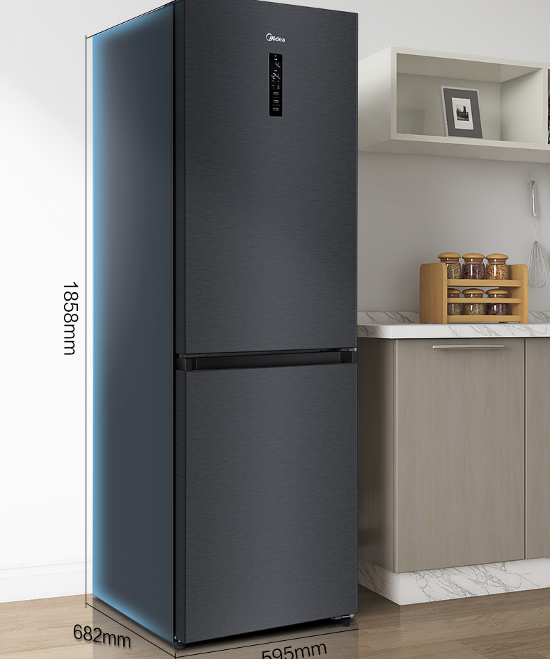 【99新】美的(midea)风冷无霜 家用小冰箱 双门节能 电脑控温 铂金