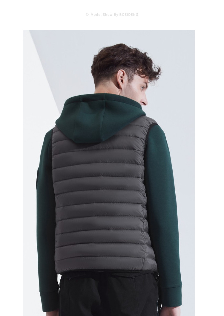 波司登轻薄羽绒马甲男士短款立领休闲夹克舒适保暖背心