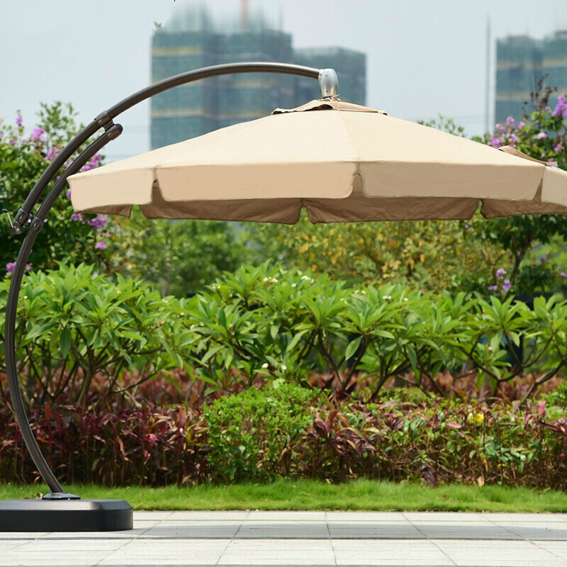 庭院伞大号室外折叠形象大型露天装饰休闲伞 米色