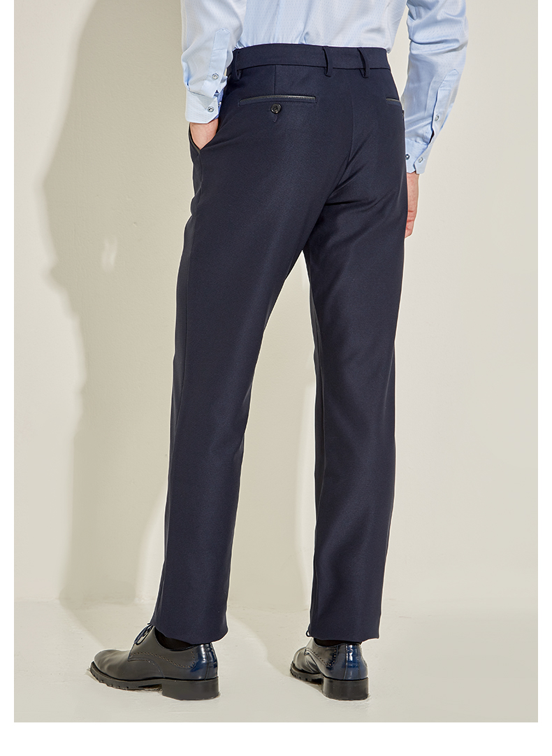 报喜鸟男士休闲裤藏青色秋冬季商务正装工装裤修身直筒长裤子
