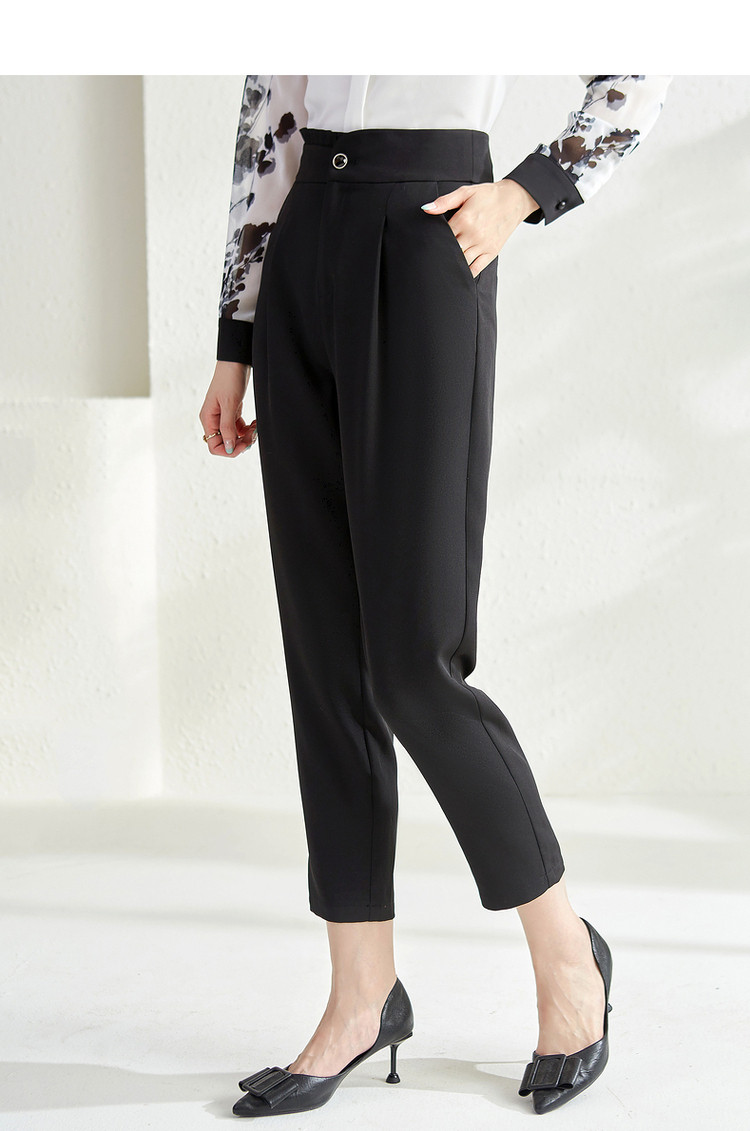 欧昵雪(ounixue)女士休闲裤 ounixue欧昵雪 | [职场通勤九分烟管裤]